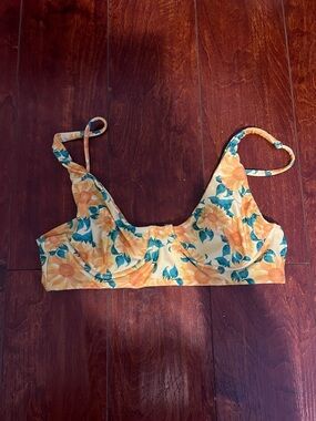 moana bikini Yellow Floral Sunflower Bikini Top Size medium